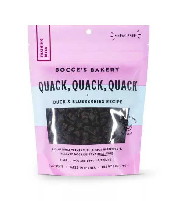 Bocce's Bakery, Quack, Quack, Quack Training Bites Dog Treats, 6 oz