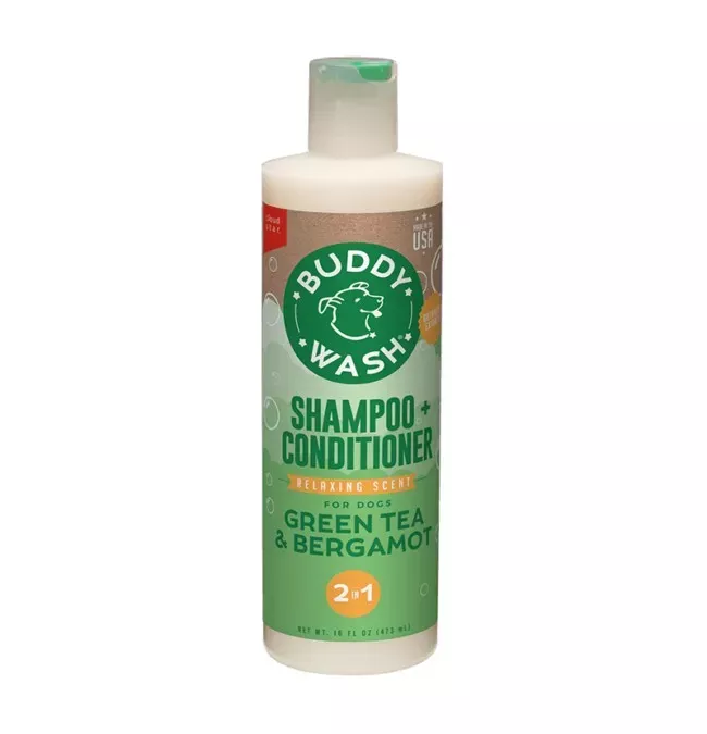 Buddy Biscuits, Buddy Wash Green Tea & Bergamot 2-in-1 Shampoo + Conditioner, 16 oz