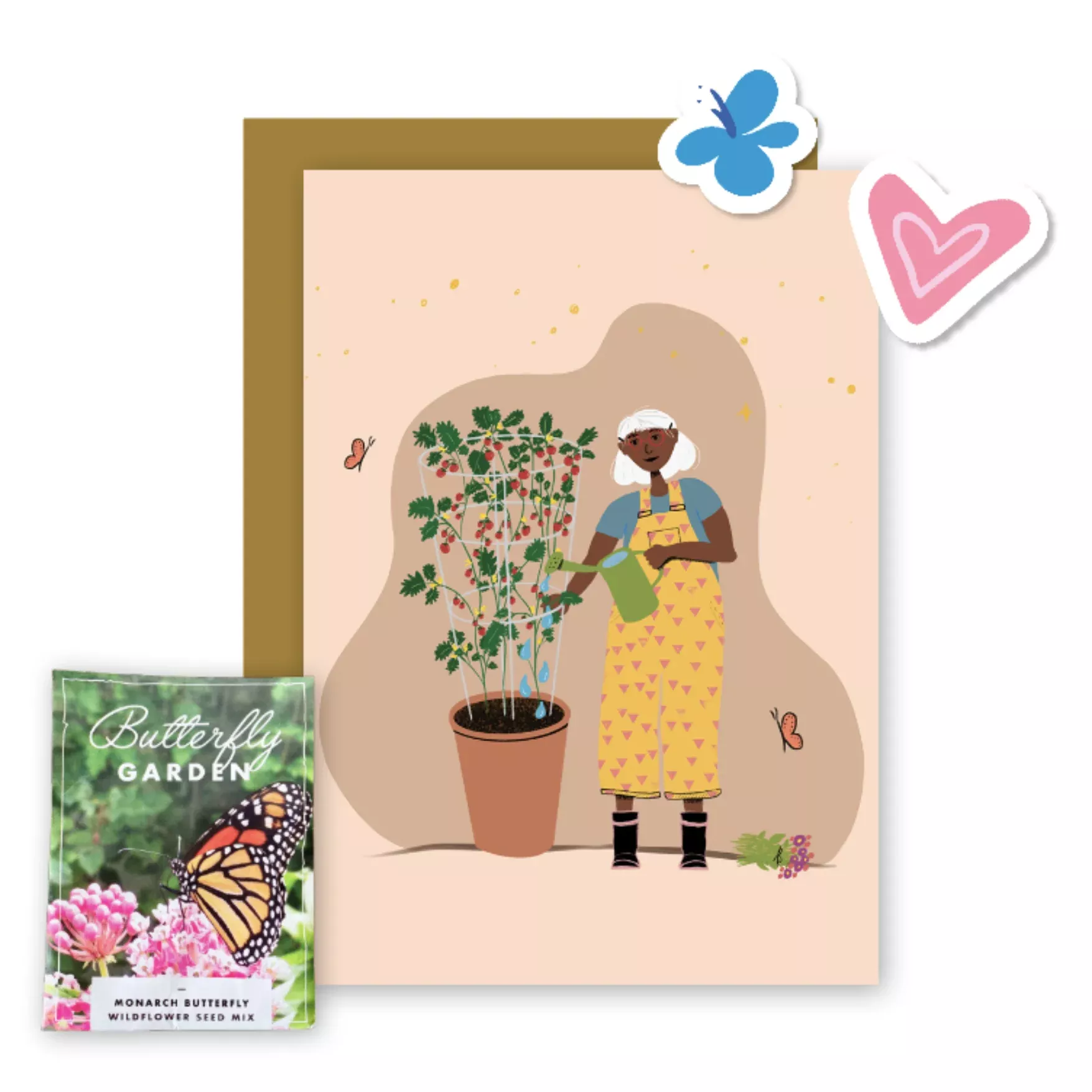 butterfly-garden-pollinator-greetings-kit-w-non-gmo-butterfly-seed-packet-infosh Butterfly Garden Pollinator Greetings Kit w. Non-GMO Butterfly Seed Packet, Infosheets + Gardener Greeting Card (Celebrate Pollinators)