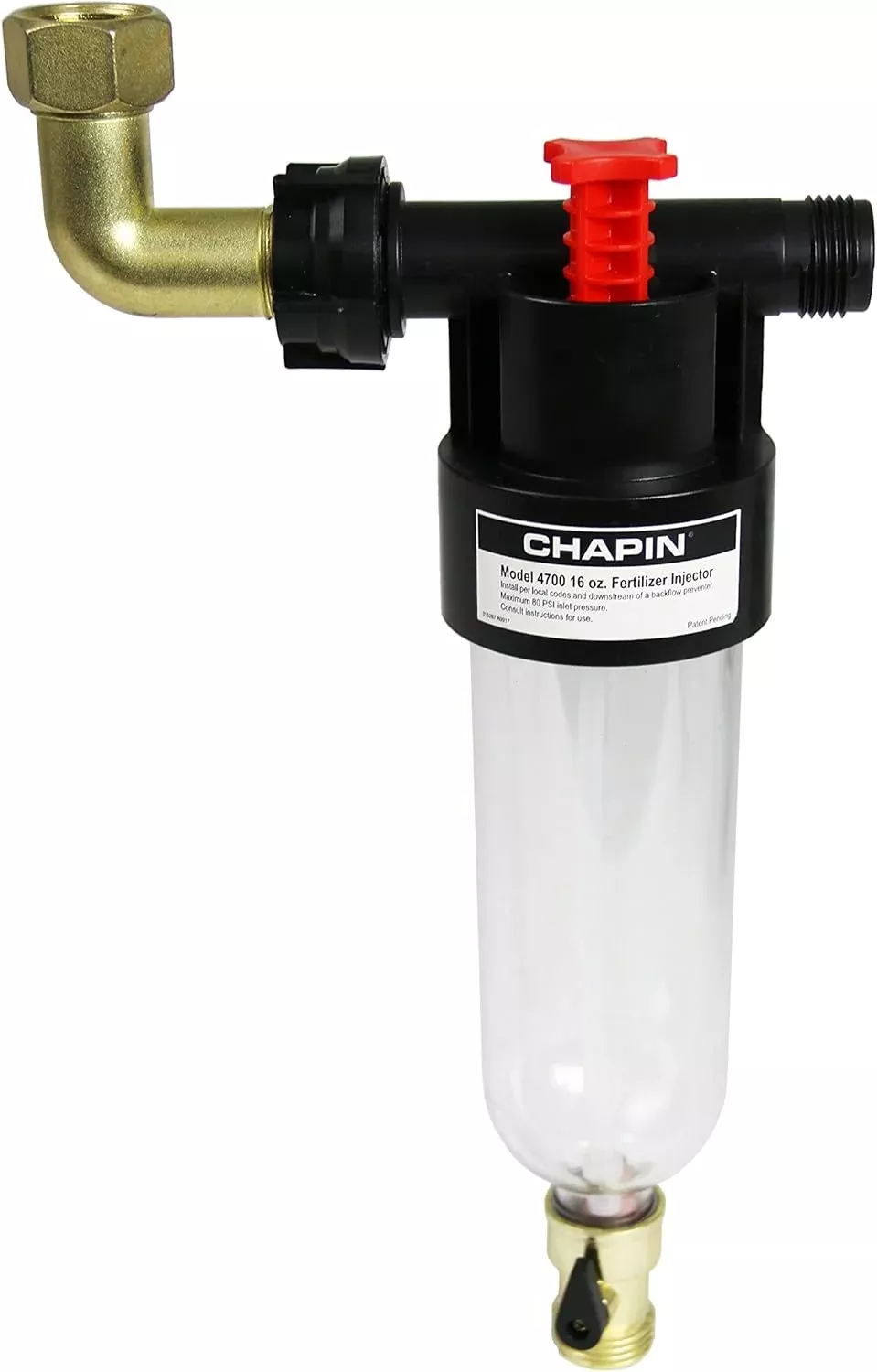 chapin-4700-hydrofeed-16-ounce-in-line-auto-mix-fertilizer-injector-system-16-ou Chapin 4700 HydroFeed 16-Ounce in-Line Auto-Mix Fertilizer Injector System, 16-Ounce, Drip Irrigation System (1 Feeder/Package)