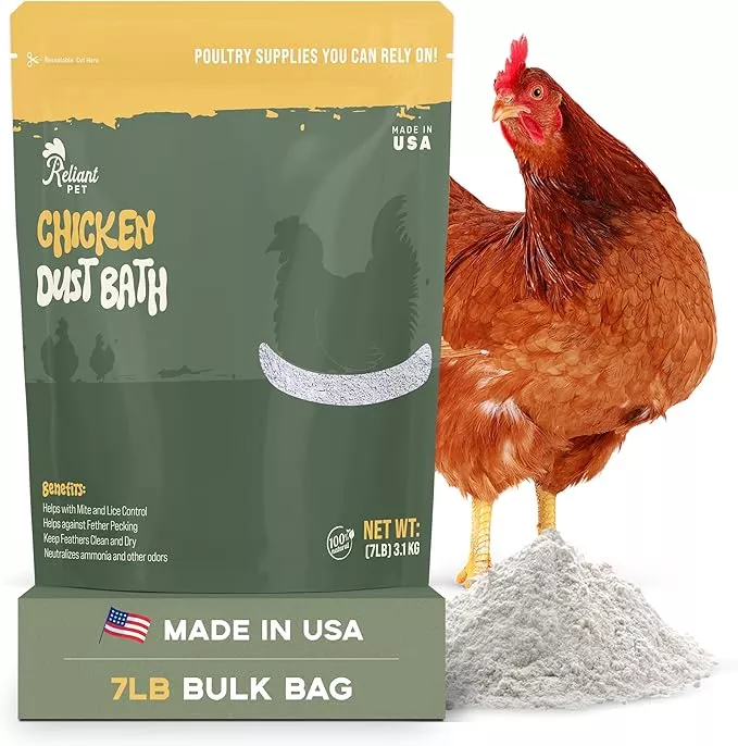 chicken-dust-bath-7lbs-made-in-usa-natural-dust-bath-chickens-ideal-chicken-dust Chicken Dust Bath - 7lbs, Made in USA Natural Dust Bath for Chickens - Ideal Chicken Dust for Bath Tub Mix - Poultry Dust Powder for Chicken Coop