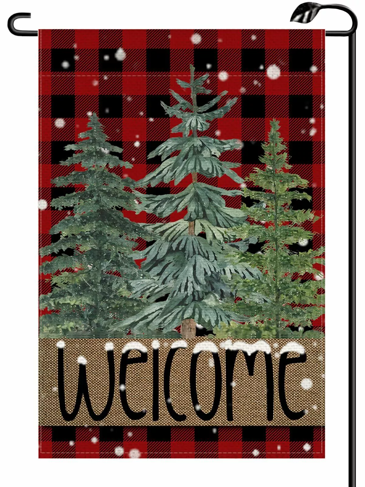 christmas-tree-red-welcome-garden-flag-12x18-double-sided-winter-xmas-yard Christmas Tree Red Welcome Garden Flag 12x18” Double-Sided Winter Xmas Yard