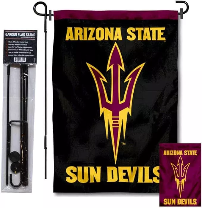 college-flags-banners-co-arizona-state-sun-devils-black-garden-flag-with-pole-st College Flags & Banners Co. Arizona State Sun Devils Black Garden Flag with Pole Stand Holder
