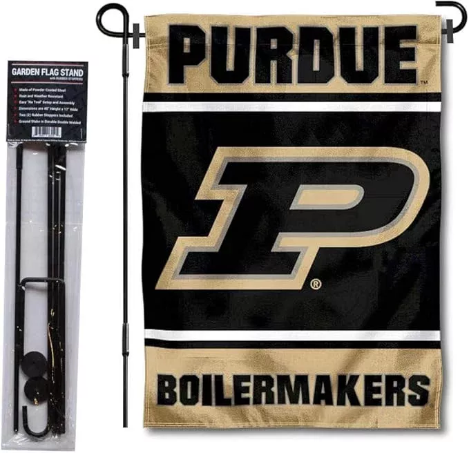 college-flags-banners-co-purdue-boilermakers-garden-flag-with-stand-holder College Flags & Banners Co. Purdue Boilermakers Garden Flag with Stand Holder