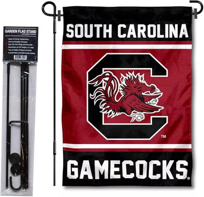 college-flags-banners-co-south-carolina-gamecocks-garden-flag-with-stand-holder College Flags & Banners Co. South Carolina Gamecocks Garden Flag with Stand Holder