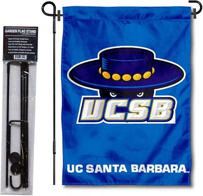 college-flags-banners-co-uc-santa-barbara-gauchos-garden-flag-with-stand-holder College Flags & Banners Co. UC Santa Barbara Gauchos Garden Flag with Stand Holder