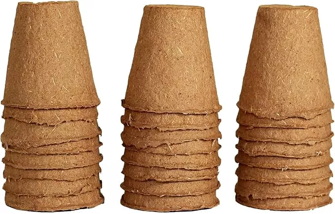 daniel-s-plants-2-naked-pots-small-natural-plantable-pots-herbs-vegetables-tomat Daniel's Plants 2" Naked Pots | Small Natural Plantable Pots for Herbs Vegetables Tomato Seedlings | OMRI-Listed Biodegradable Pots for Seedlings | Earth Friendly - Peat Free | 24 Pack 2 Inch Round