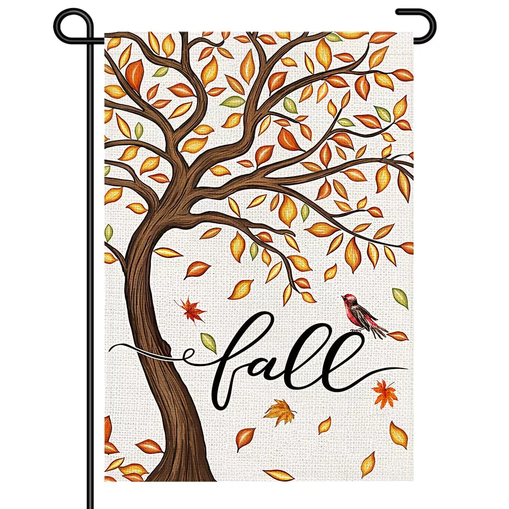 decorhua-fall-garden-flag-burlap-12x18-inch-double-sided-thanksgiving-maple-leaf Decorhua Fall Garden Flag Burlap 12x18 Inch Double Sided Thanksgiving Maple Leaf