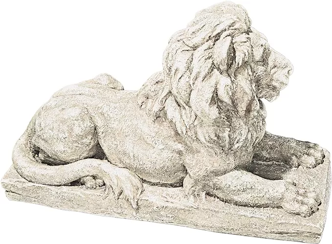 design-toscano-lyndhurst-manor-lion-sentinel-outdoor-garden-statue-27-inch-resin Design Toscano Lyndhurst Manor Lion Sentinel Outdoor Garden Statue, 27 Inch, Resin, Antique Stone Finish
