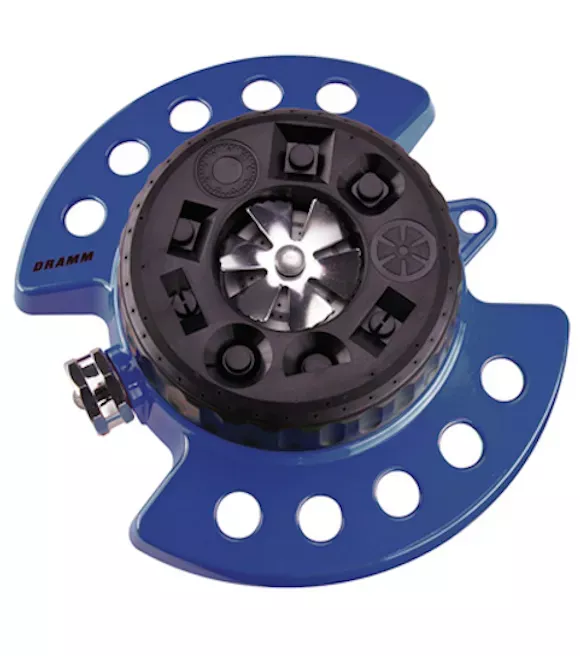dramm-blue-9-pattern-turret-style-sprinkler Dramm, Blue 9-Pattern Turret Style Sprinkler