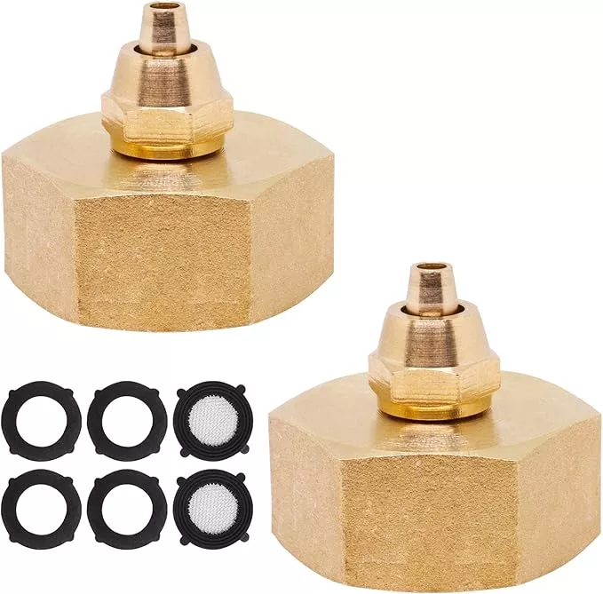 drip-irrigation-hose-connector-garden-hose-adapter-solid-brass-3-4-to-1-4-hose-a Drip Irrigation Hose Connector, Garden Hose Adapter Solid Brass 3/4 to 1/4 Hose Adapter, Garden Hose to Sink Faucet Adapter Used for Water Hoses (2pcs)