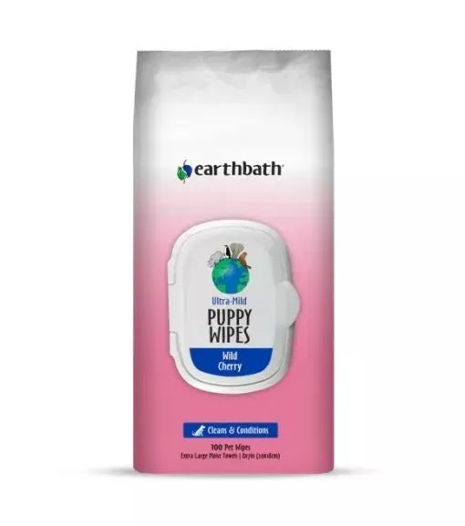 earthbath-ultra-mild-wild-cherry-puppy-wipes Earthbath, Ultra-Mild Wild Cherry Puppy Wipes