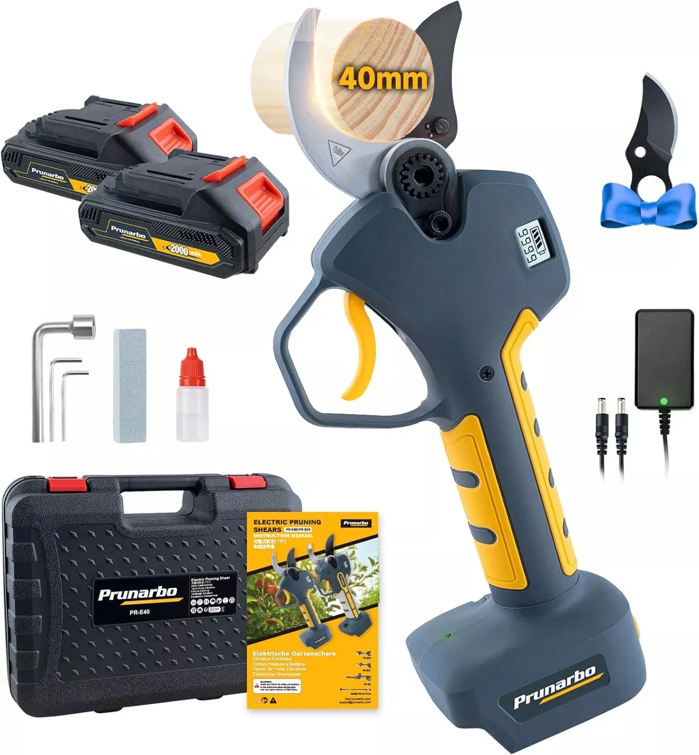 electric-pruning-shears-cordless-40mm-4000mah-batteries-compatible-with-makita-1 Electric Pruning Shears Cordless 40mm 4000mAh Batteries, Compatible with Makita 18V Battery Powered Pruner 1.6'' Electric Secateurs Branch Cutter Professional Garden Tool for Tree Trimming