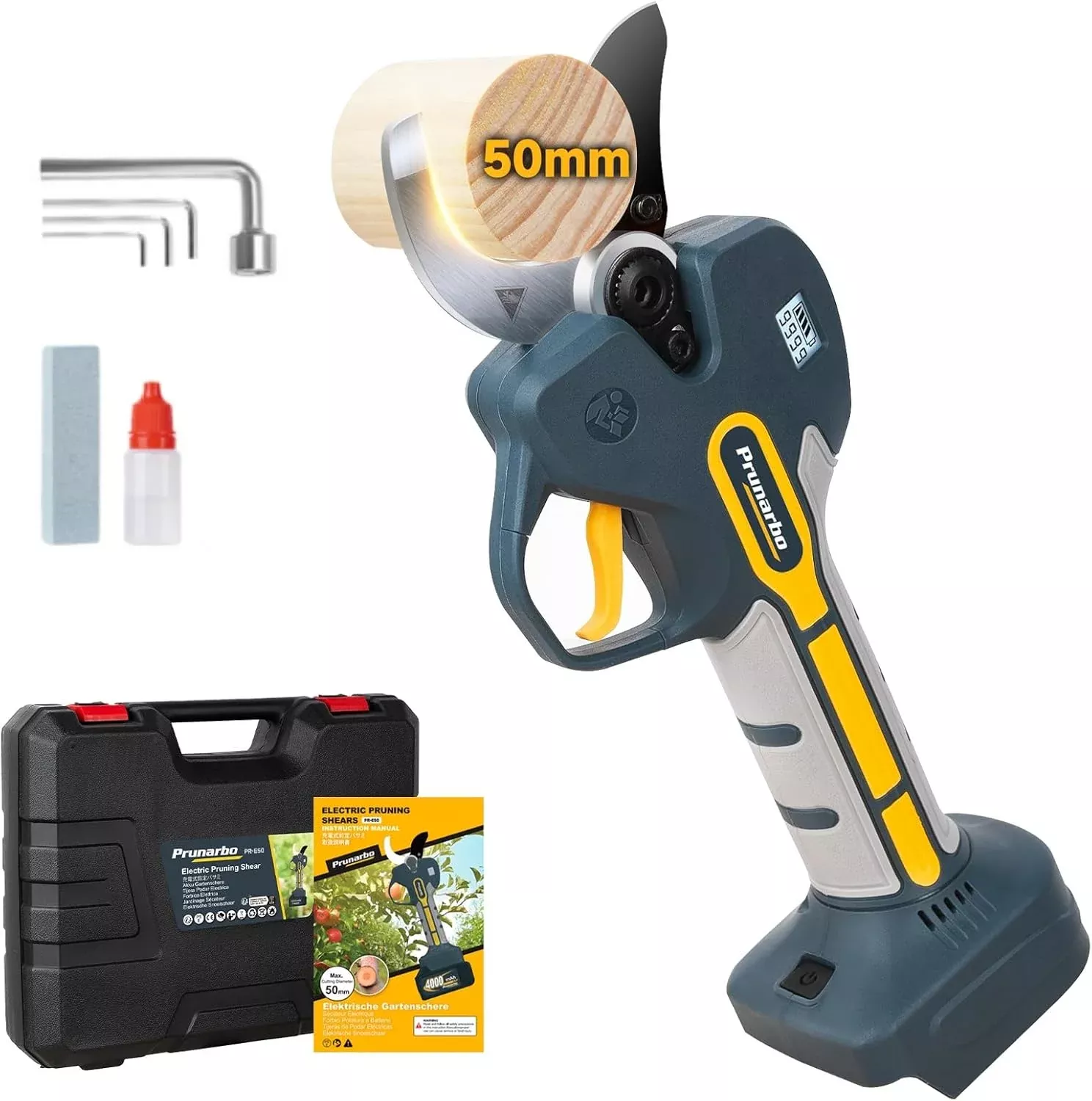 electric-pruning-shears-cordless-makita-18v-battery-professional-electric-tree-p Electric Pruning Shears Cordless for Makita 18V Battery, Professional Electric Tree Pruner Cutter Battery Secateurs 50mm (2inch) SK5 Teflon Blade for Gardening Heavy Duty PR-E50 (Only Body)