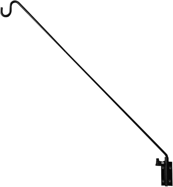 erytlly-extended-reach-deck-hook-wall-pole-wall-mounted-extensible-adjustable-28 ERYTLLY Extended Reach Deck Hook Wall Pole Wall Mounted, Extensible and Adjustable 28 inch to 43 inch Bracket for Hanging Bird Feeder,Plants,Wind Chimes,Lanterns