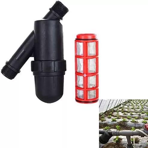 estink-irrigation-filter-3-4in-screen-irrigation-filter-y-water-filter-strainer- Estink Irrigation Filter, 3/4in Screen Irrigation Filter Y Water Filter Strainer Stainless Steel Screen Inline Filter Mesh Conditioning Strainer 120 PSI for Garden Greenhouse Agricultural