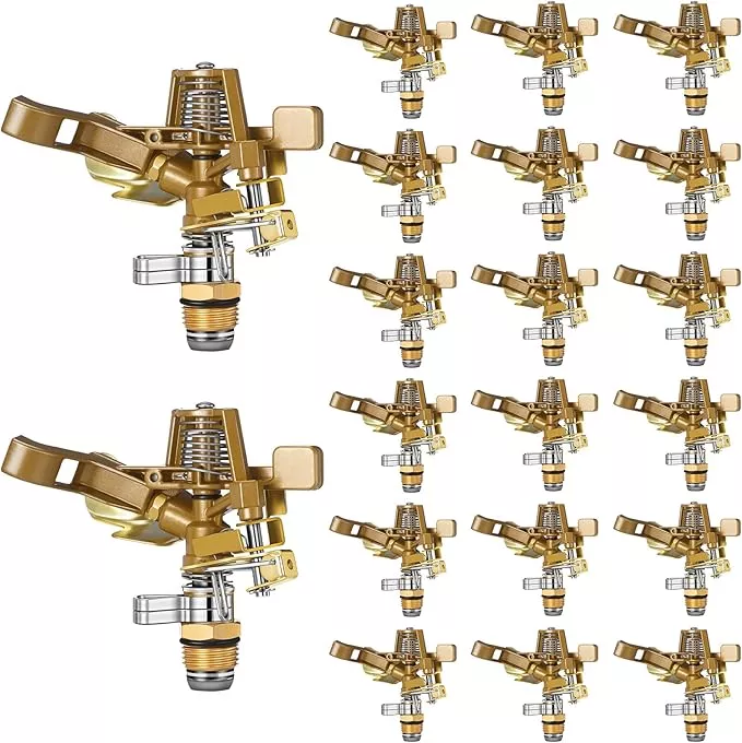 ferraycle-20-pieces-1-2-inch-brass-impact-sprinkler-head-with-nozzles-heavy-duty Ferraycle 20 Pieces 1/2 Inch Brass Impact Sprinkler Head with Nozzles Heavy Duty Adjustable 0-360 Degrees Impulse Sprinkler Head Lawn Watering for Yard Irrigation
