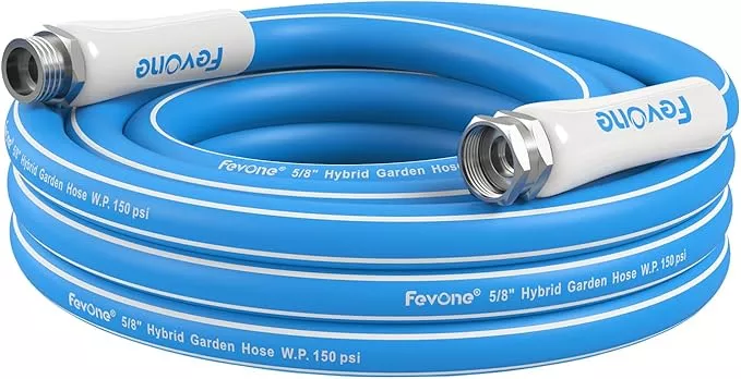 fevone-12-ft-garden-hose-heavy-duty-water-hose-hybrid-polymer-kink-resistance-fl Fevone 12 ft Garden Hose, Heavy Duty Water Hose, Hybrid Polymer, Kink Resistance, Flexible, Durable, Leak Free, Aluminum Fittings, 3/4" GHT, 5/8" ID, 600 Psi, Drinking Water Safe