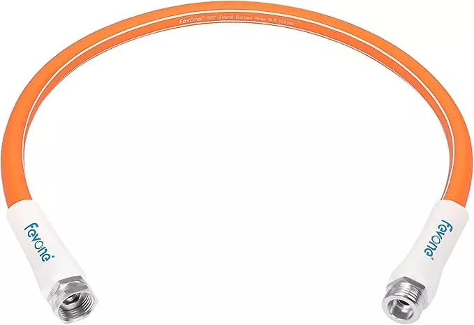 fevone-3-ft-garden-hose-hose-reel-leader-hose-hybrid-polymer-kink-resistance-fle Fevone 3 ft Garden Hose, Hose Reel Leader Hose, Hybrid Polymer, Kink Resistance, Flexible, Durable, Leak Free, Aluminum Fittings, 3/4" GHT, 5/8" ID, 600 Psi, Drinking Water Safe