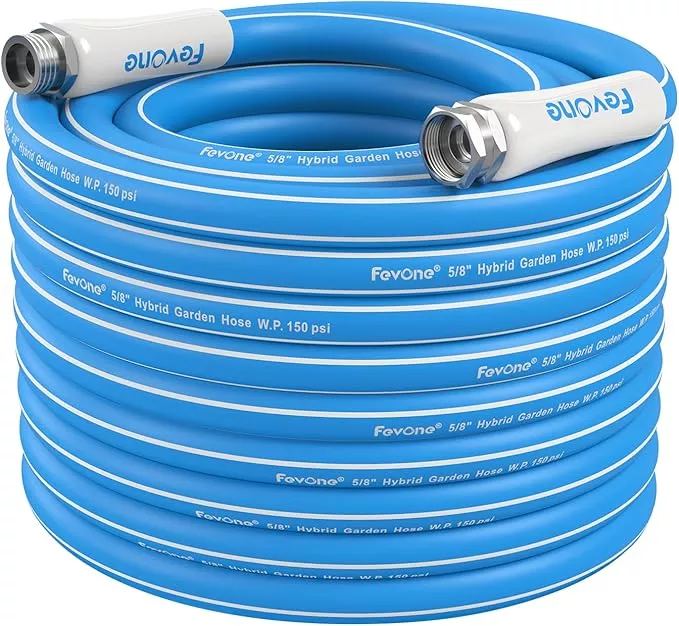 fevone-75-ft-garden-hose-heavy-duty-water-hose-hybrid-polymer-kink-resistance-fl Fevone 75 ft Garden Hose, Heavy Duty Water Hose, Hybrid Polymer, Kink Resistance, Flexible, Durable, Leak Free, Aluminum Fittings, 3/4" GHT, 5/8" ID, 600 Psi, Drinking Water Safe