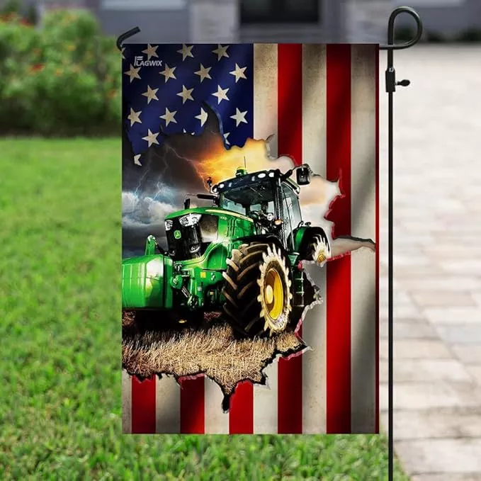 flags-tractor-farmer-american-flag-thb2370f1-garden-flag-11-5-x-17-5-usa-house-g Flags-Tractor Farmer American Flag THB2370F1, Garden Flag (11.5" x 17.5")-USA House Garden Flags Premium Polyester-Decorative Outdoor Flags