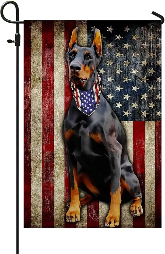 flagwix-american-flags-doberman-pinscher-flag-4th-july-decorations-inside-outsid FLAGWIX American Flags - Doberman Pinscher Flag, 4th of July Decorations for Inside, Outside, Garden Flag (11.5" x 17.5") - USA House Garden Flags Premium Polyester, Decorative Outdoor Flags