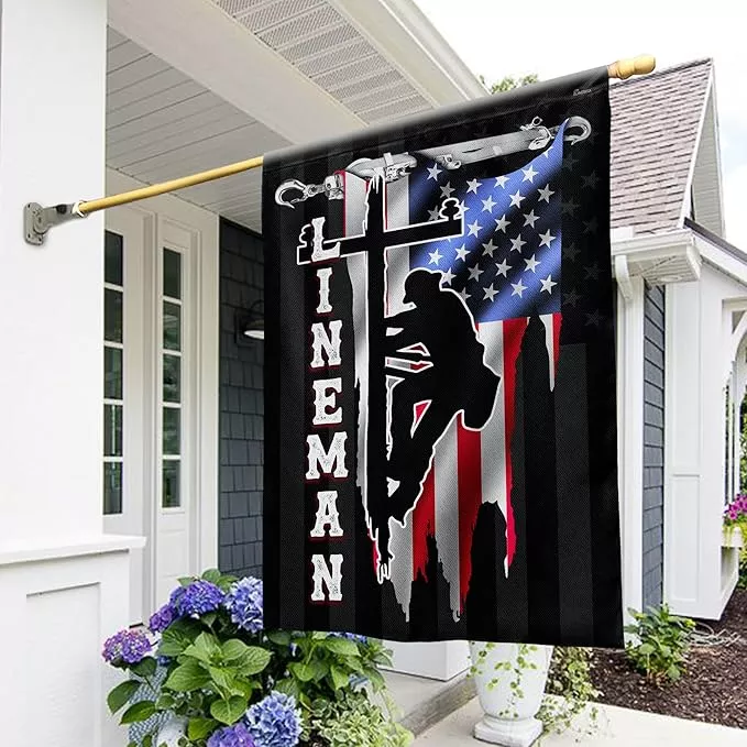 flagwix-american-flags-lineman-flag-mlh896f-house-flag-29-5-x-39-5-lineman-decor FLAGWIX American Flags - Lineman Flag MLH896F, House Flag (29.5" x 39.5") - Lineman Decorations, USA House Garden Flags Premium Polyester - Decorative Outdoor Flags