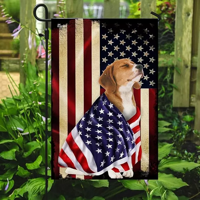 flagwix-beagle-flag-outdoor-beagle-decorations-garden-flag-11-5-x-17-5-heavy-dut FLAGWIX Beagle Flag - Outdoor Beagle Decorations, Garden Flag (11.5" x 17.5"), Heavy-duty Canvas Patriotic Double Sided Flag Dog Lover Garden Decor