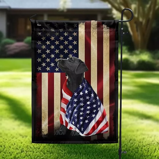 flagwix-black-labrador-retriever-flag-outdoor-labrador-decorations-4th-july-deco FLAGWIX Black Labrador Retriever Flag, Outdoor Labrador Decorations - 4th of July Decorations Outdoor, Garden Flag (11.5" x 17.5") - Heavy-duty Canvas Labrador American Patriot Flag, Dog Garden Decor