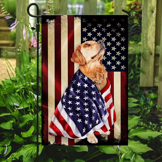 flagwix-golden-retriever-flag-outdoor-dog-lover-decorations-garden-flag-11-5-x-1 FLAGWIX Golden Retriever Flag - Outdoor Dog Lover Decorations, Garden Flag (11.5" x 17.5"), Heavy-duty Canvas Patriot Flag Golden Retriever Garden Decor