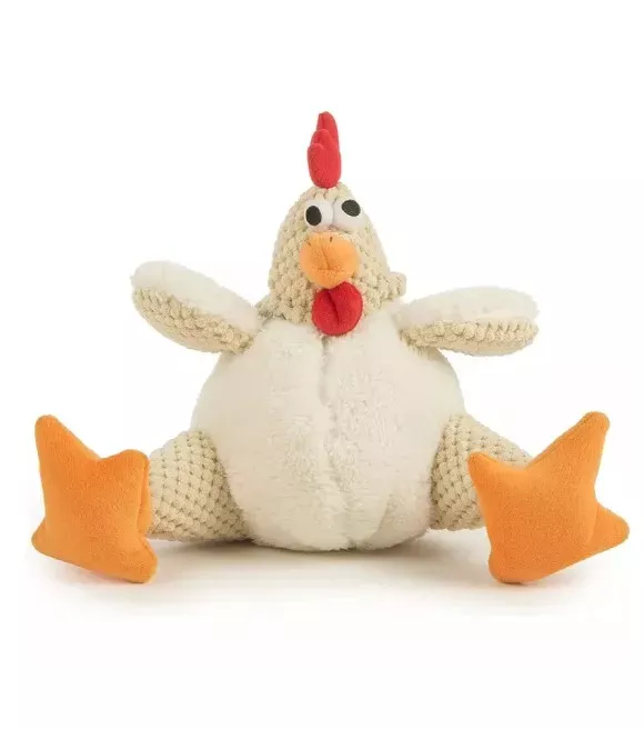 godog-checkers-sitting-mini-rooster-plush-dog-toy goDog, Checkers Sitting Mini Rooster Plush Dog Toy