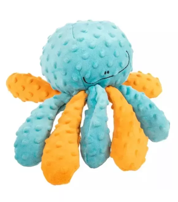 goDog, Multicolored Large Crazy Tugs Octopus Plush Dog Toy