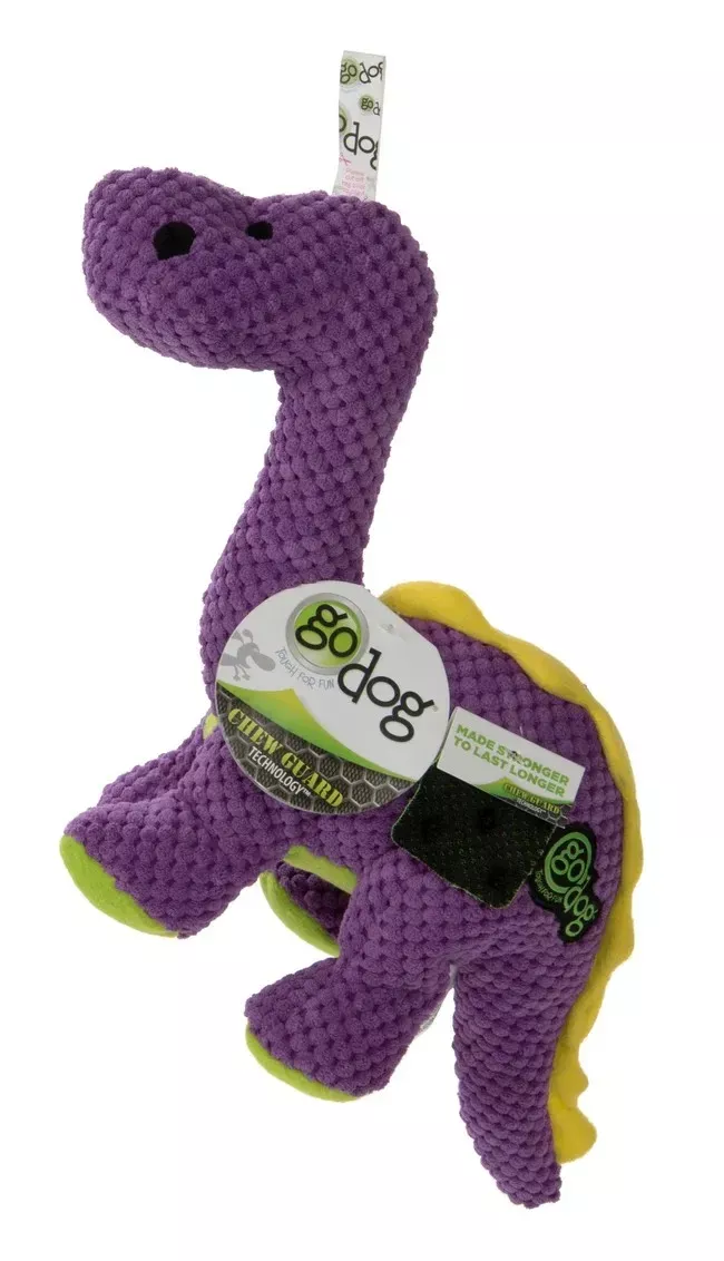 godog-purple-large-bruto-brontosaurus-dino-plush-dog-toy goDog, Purple Large Bruto Brontosaurus Dino Plush Dog Toy