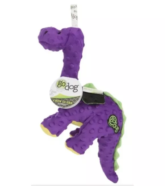godog-purple-small-bruto-brontosaurus-dino-plush-dog-toy goDog, Purple Small Bruto Brontosaurus Dino Plush Dog Toy