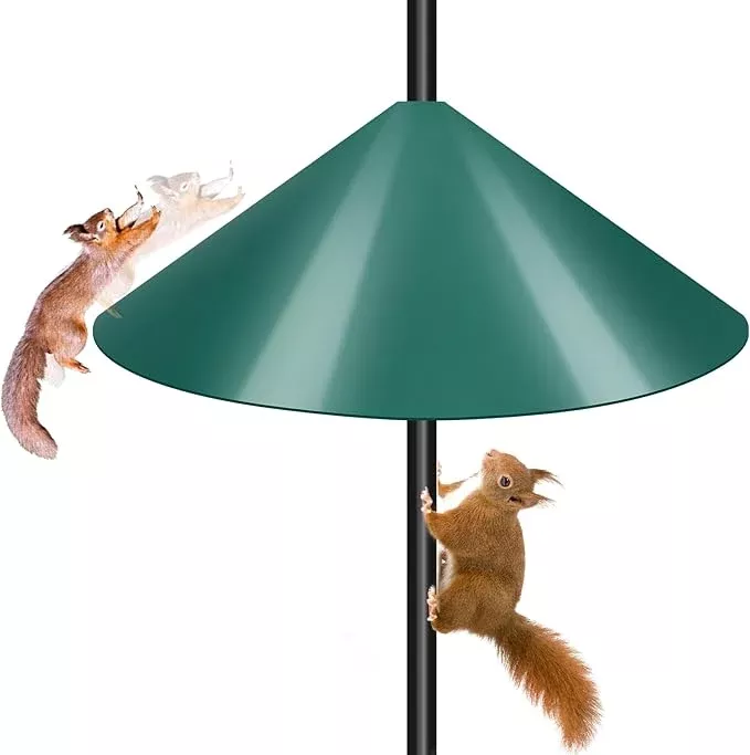 gtongoko-19-inch-squirrel-baffle-bird-feeder-pole-squirrel-guards-shepherds-hook Gtongoko 19 Inch Squirrel Baffle for Bird Feeder Pole Squirrel Guards for Shepherds Hook Stopper for Bird Feeders Black 1 Pack