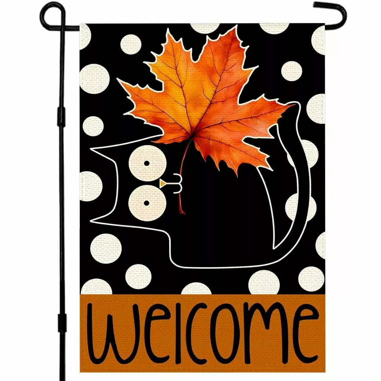 halloween-garden-flag-12x18in-double-sided-black-cat-yard-outdoor-decor Halloween Garden Flag 12x18in Double Sided Black Cat Yard Outdoor Decor