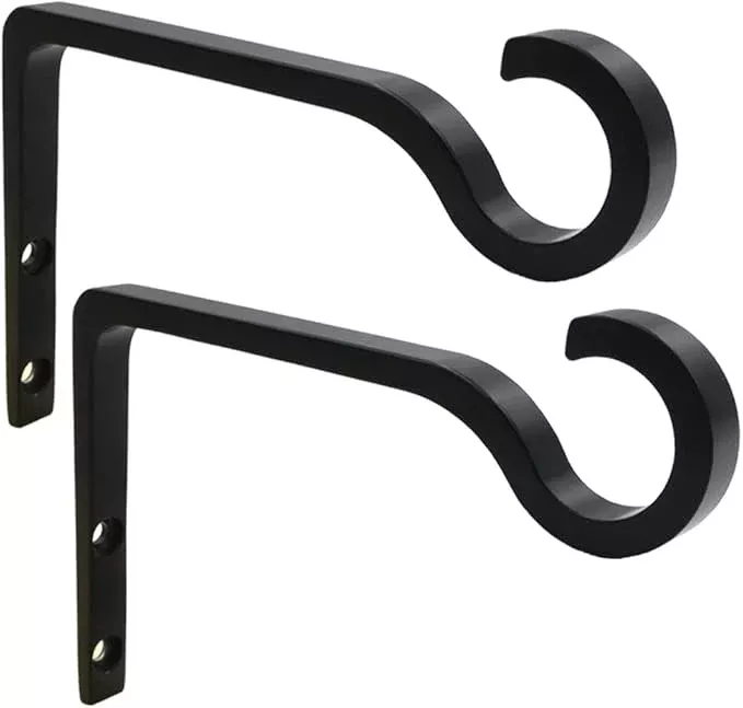hanging-plant-bracket-6inch-metal-plant-hook-shepherds-hook-decorative-wall-plan Hanging Plant Bracket 6inch Metal Plant Hook Shepherds Hook Decorative Wall Plant Hanger for Hanging Lanterns, Bird Feeder, Flower Basket, Home Decor Indoor & Outdoor 8 Pack Black