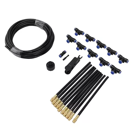 haofy-drip-irrigation-kit-360-bendable-watering-system-adjustable-bendable-nozzl Haofy Drip Irrigation Kit, 360° Bendable Watering System Adjustable Bendable Nozzle Copper Sprayer atomizing System for Garden Yard Lawn Patio Plants Flower Bed (US Standard)
