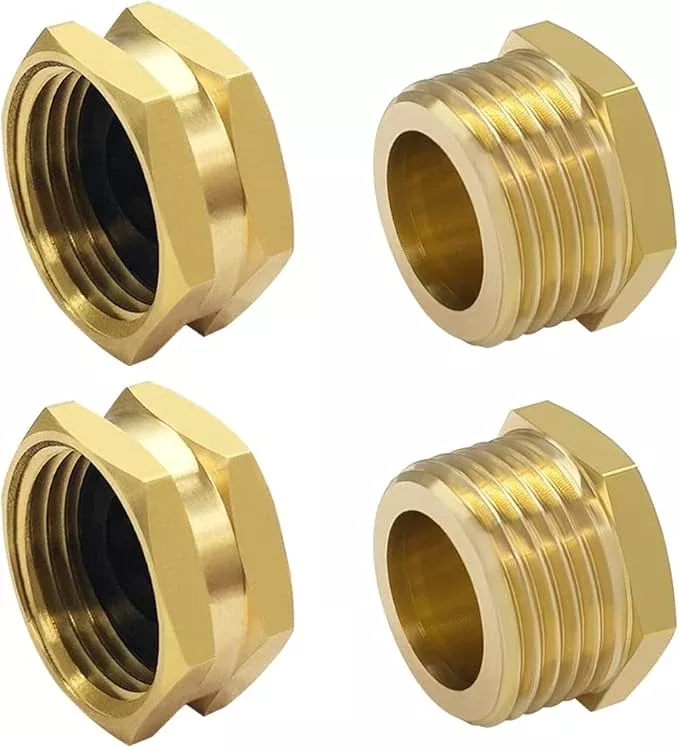 hooshing-4pcs-3-4-ght-garden-hose-end-female-cap-male-plugs-kits-garden-irrigati Hooshing 4PCS 3/4" GHT Garden Hose End Female Cap and Male Plugs Kits Garden Irrigation Brass Pipe Fittings Water Tubing Stopper