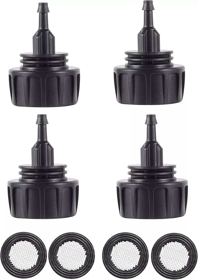 inner-3-4-inch-to-single-1-4-pipe-joint-with-four-black-strainer-6-point-washers Inner 3/4 inch to Single 1/4 Pipe Joint with Four Black Strainer 6-Point Washers,Garden Irrigation System Used in Gardens,Lawns