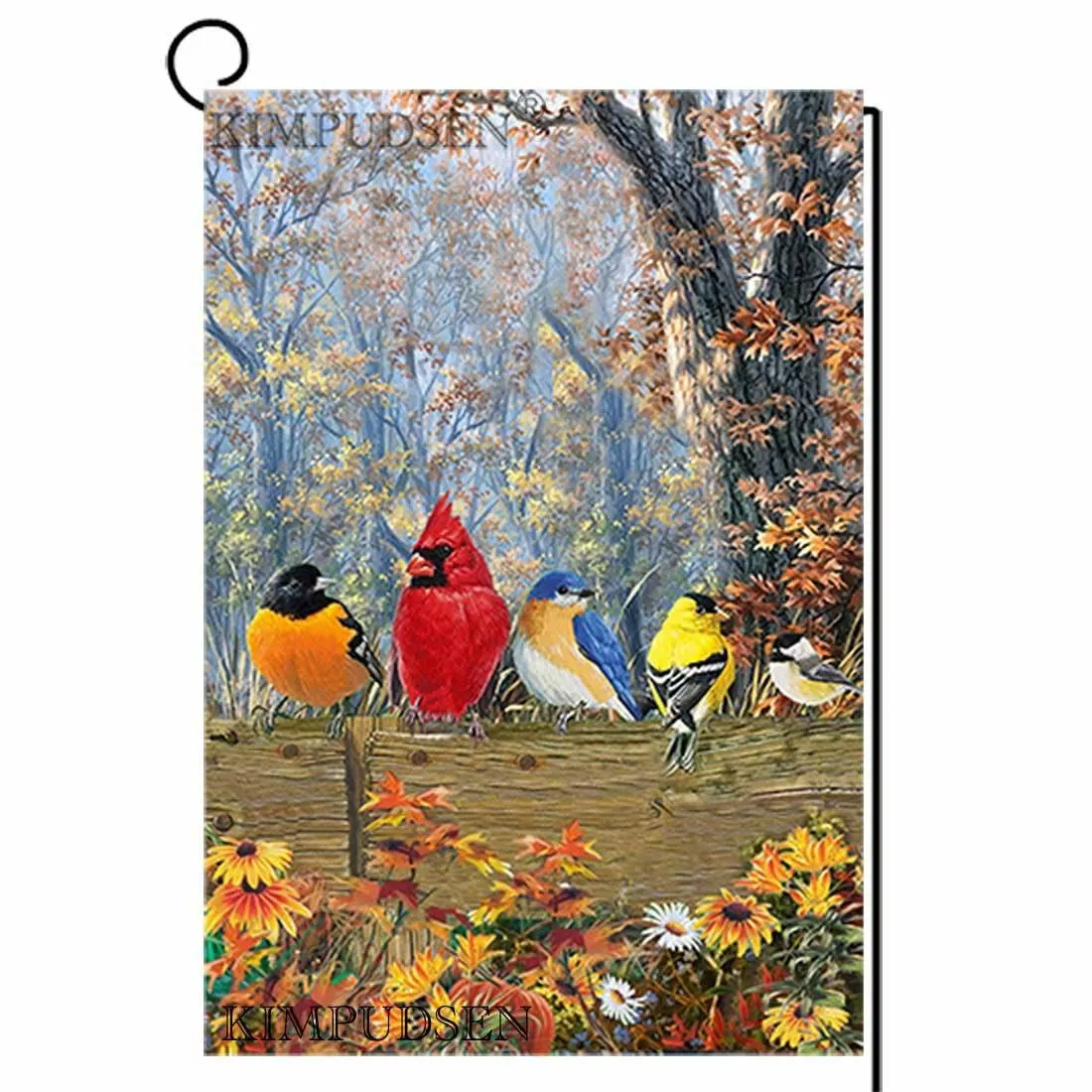 kimpudsen-cardinal-birds-fall-garden-flag-12x18-inch-double-sided-autumn KIMPUDSEN Cardinal Birds Fall Garden Flag 12x18 Inch Double Sided Autumn