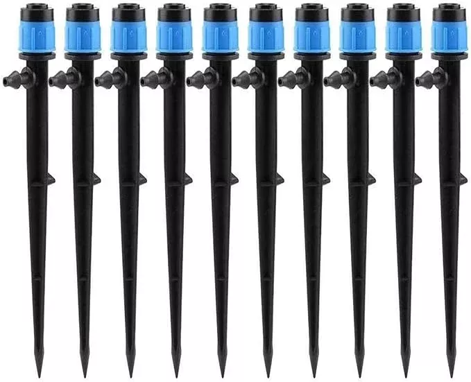 lxcom-lighting-100-pack-irrigation-drippers-drip-emitters-micro-spray-adjustable Lxcom Lighting 100 Pack Irrigation Drippers Drip Emitters Micro Spray Adjustable 360 Degree Full Circle Pattern Water Flow Irrigation Drippers Micro Bubbler Sprinkler Drip System Parts Drip Irrigation