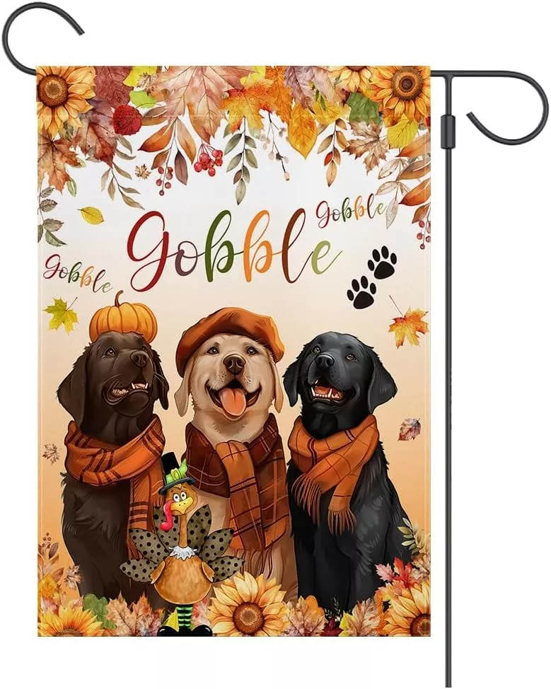 mehofond-fall-happy-thanksgiving-garden-flag-double-sided-12x18in MEHOFOND Fall Happy Thanksgiving Garden Flag Double Sided 12x18in