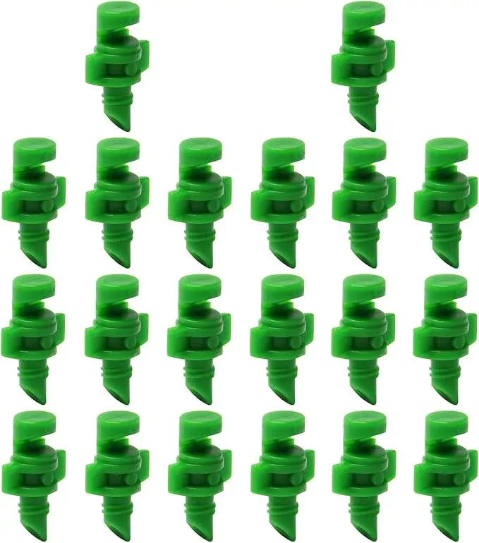 mromax-20pcs-180-degree-micro-sprayer-automizing-sprinkler-nozzle-hydroponic-aer MroMax 20Pcs 180 Degree Micro Sprayer Automizing Sprinkler Nozzle Hydroponic Aeroponic Misters Fan Jet for Miniature Garden Lawn Plant Irrigation System Green