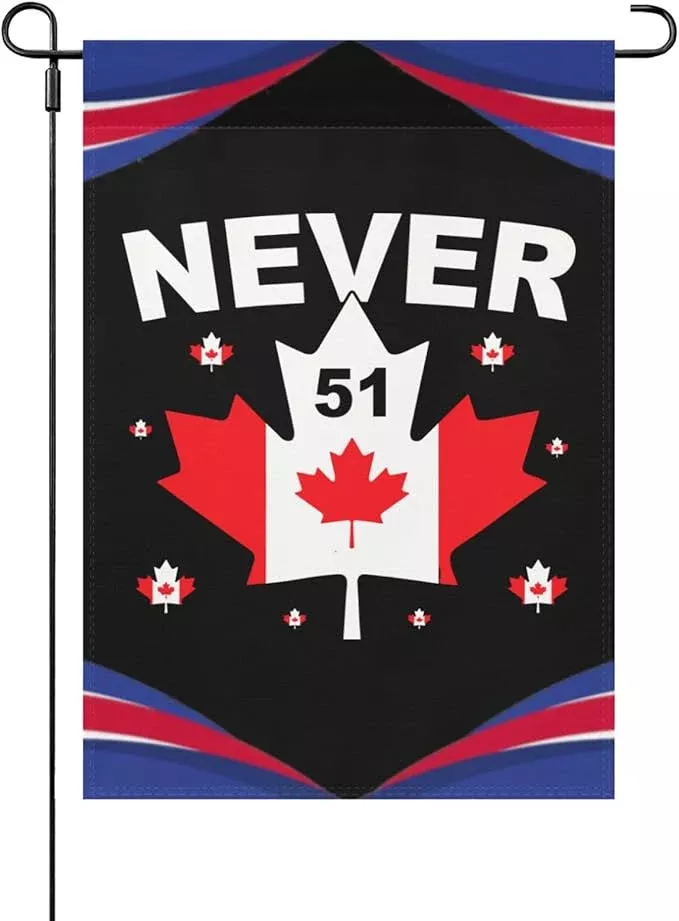 never-51st-state-canada-flag-garden-flags-12x18-double-sided-funny-house-flag-ho Never 51st State Canada Flag Garden Flags 12x18 Double Sided Funny House Flag for Holiday Outdoor Decorations