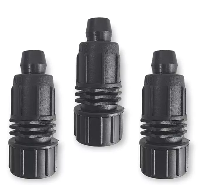 one-stop-outdoor-usa-made-3-pack-1-2-inch-drip-irrigation-tubing-to-faucet-garde One Stop Outdoor USA Made 3-Pack 1/2 Inch Drip Irrigation Tubing to Faucet/Garden Hose Adapter - Reusable Connector Fittings for Most 17mm Rain Bird, Orbit, Dig, Toro 1/2 or 5/8 Tubing x 3/4" FHT