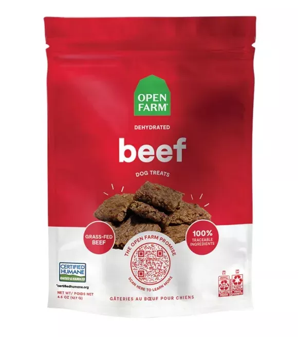 open-farm-dehydrated-beef-dog-treats-4-5-oz Open Farm, Dehydrated Beef Dog Treats, 4.5 oz