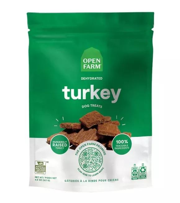 open-farm-dehydrated-turkey-dog-treats-4-5-oz Open Farm, Dehydrated Turkey Dog Treats, 4.5 oz
