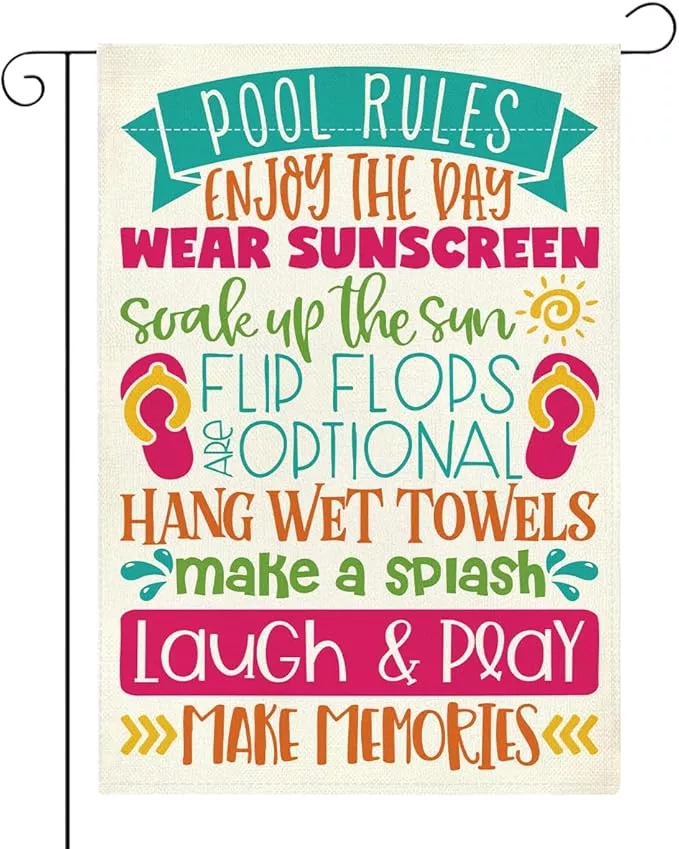 patio-summer-clearance-pool-garden-flag-welcome-to-our-patio-sign-outdoor-decora Patio Summer Clearance Pool Garden Flag Welcome to Our Patio Sign Outdoor Decorations Small Double Sided Burlap art Stained Glass Style Garden Flags 12 x 18 Inch for Outside
