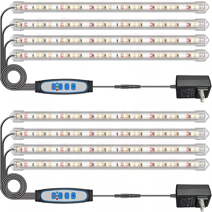 plant-grow-light-strips-240-leds-grow-lights-indoor-plants-full-spectrum-with-up Plant Grow Light Strips, 240 LEDs Grow Lights for Indoor Plants Full Spectrum with Upgrade Timer 6/12/16 Hrs, 3 Spectrum Modes, Sunlike Grow Lamp for Seedlings Hydroponics Succulent, 2 Pack